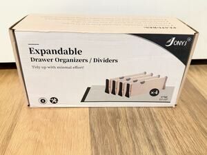 Expandable Drawer Organizers Dividers 4-Pack Adjustable 11-17 Inches 4-Inch Tall